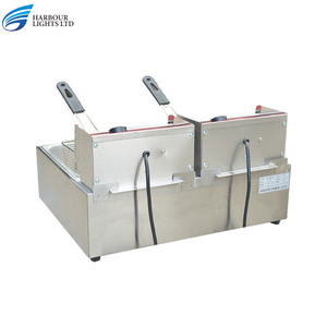 商業用電気2タンク2バスケットフライヤー工業用フライヤーポテトチップスフライパンスナックショップ用 - Product Image 5