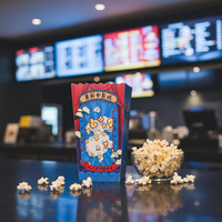 ZJPACK Gobelet à popcorn jetable personnalisé avec logo, écologique, pour cinéma, boîte en papier pour aliments et collations