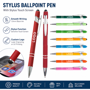 Wholesale Aluminum Stylus <b>Ballpoint</b> <b>Pen</b> Custom Logo Soft Touch Metal <b>Pen</b> For Advertising Marketing And Corporate Giveaways Bulk - Product Image 1