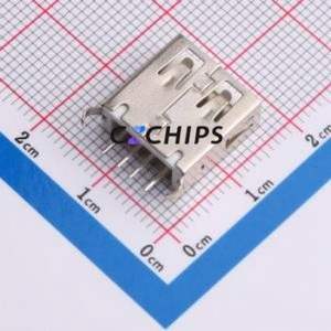 AF 180°WJZB13.0 USB Connector Through hole Component (THT) Connector Type-A USB 2.0 Female Through Hole - Product Image 2