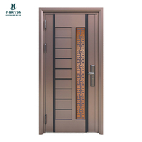Portes de sécurité en acier inoxydable sur mesure haut de gamme, idéales pour l'entrée de villas et les appartements modernes, portes commerciales antivol