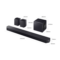Sistem Speaker Home Theater Samsung, Soundbar HW-Q990F dengan Subwoofer dan Speaker Belakang 11.1.4 Ch Subwoofer untuk Proyektor