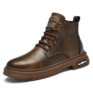 <span class=keywords><strong>Botas</strong></span> de herramientas para <span class=keywords><strong>hombre</strong></span>, <span class=keywords><strong>botas</strong></span> Martin, seguridad en el trabajo, al aire libre, Chukka, senderismo, senderismo, cuero, parte superior media alta, forro polar grueso, algodón cálido - Product Image 1