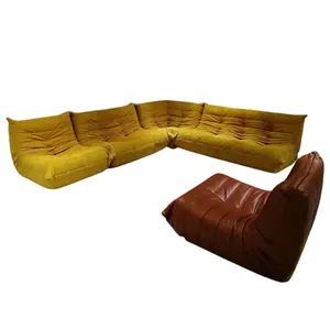 Sofá de diseñador italiano para sala de estar, conjunto de sofás de tela individual para dos plazas, tumbona