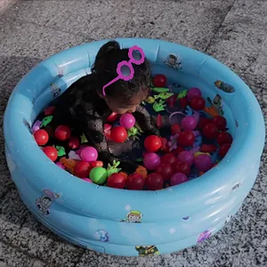 110cm taşınabilir dairesel kalınlaşmış piscina de bolas çocuk şişme oyun merkezi havuzu çocuklar için
