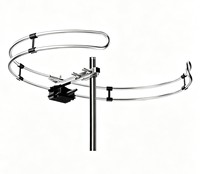 Antenne radio FM extérieure WALITO WC-300 à gain élevé, directionnelle, montage sur poteau, résistante aux intempéries, en aluminium et plastique, 88-108 MHz