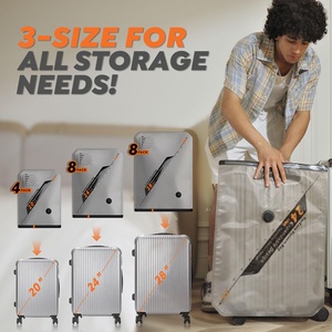 Sacchetto per sottovuoto resistente, kit per valigie con chiusura a zip, comodo e <span class=keywords><strong>salvaspazio</strong></span>, borsa da viaggio per riporre i <span class=keywords><strong>vestiti</strong></span> - Product Image 4