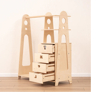 <span class=keywords><strong>Commode</strong></span> en bois Montessori pour enfants <span class=keywords><strong>Rangement</strong></span> suffisant pour vêtements Armoires pour enfants - Product Image 3