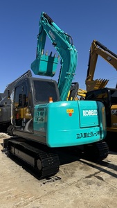 Excavatrice sur chenilles Kobelco SK75 Super, couleur turquoise, avec godet de 0,4 m³ de capacité, poids opérationnel de 7,5 tonnes, machine d'occasion - Product Image 4