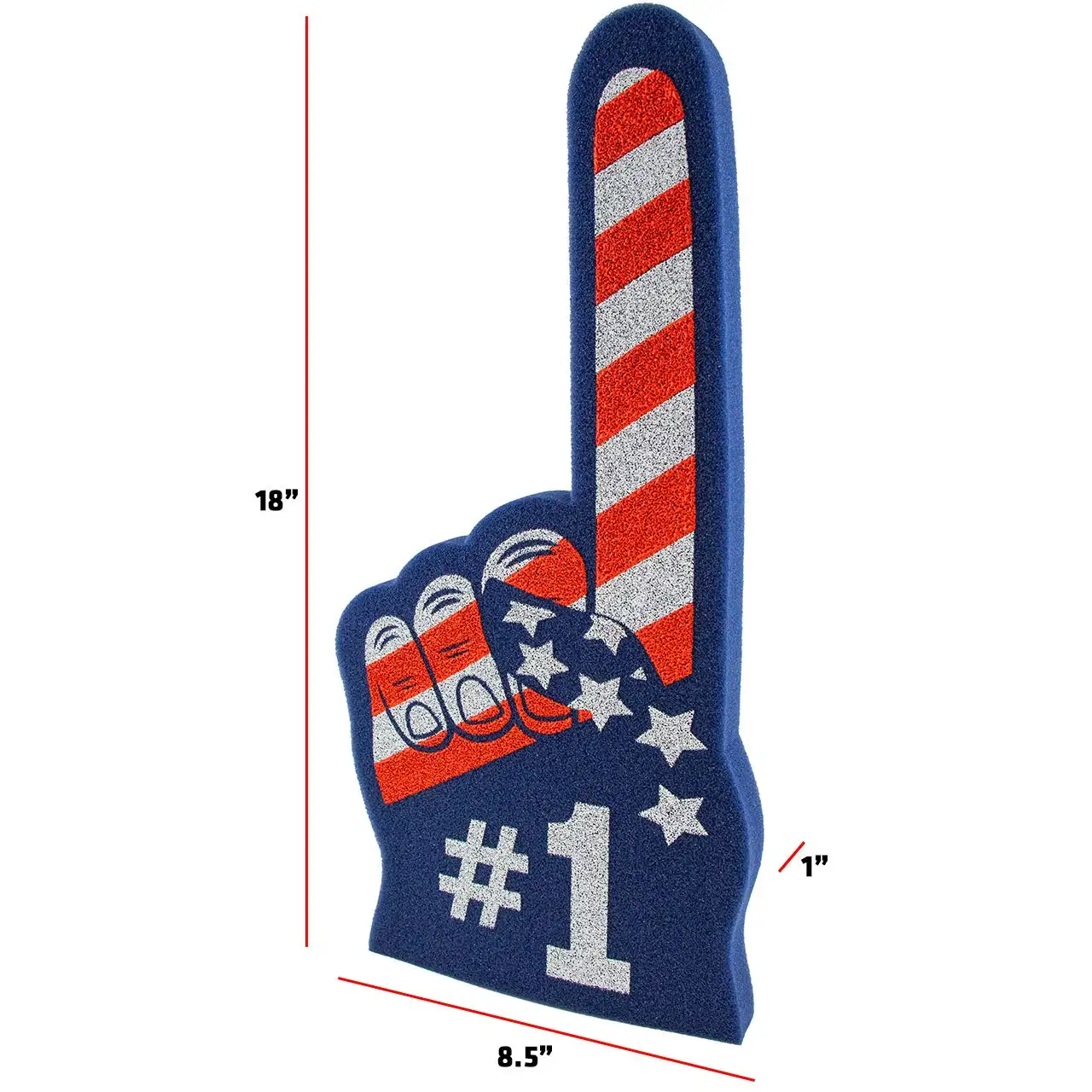 2023 Personalizado Foam Finger 4 de Julho América Universal Espuma Mão Cheerleading para Eventos Esportivos Jogos Escola Negócios