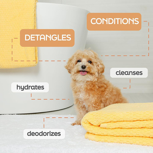 Champús para <span class=keywords><strong>perros</strong></span> de etiqueta privada Desenreda y condiciones con leche de <span class=keywords><strong>avena</strong></span> Aceite de coco y manteca de karité Champú para mascotas para abrigo rizado u ondulado - Product Image 3