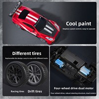 Coche de Carreras RC a Escala 1/20, Modelo de Vehículo Energético, con Luces, 4WD, Alta Velocidad, Control Remoto, Juguete Deportivo Eléctrico