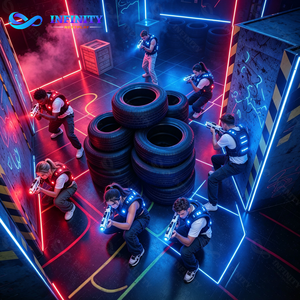 Équipement interactif de divertissement commercial intérieur populaire pour 4 à 20 joueurs, bataille de tir au laser avec pistolet et gilet simulés - Product Image 1