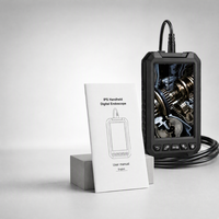 Endoscope industriel à conception enfichable, écran IPS 5,0 pouces, caméra LED, câble semi-rigide, USB-C, 2000 mAh pour la inspection des tuyaux et des machines
