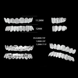 Bijoux fantaisie <span class=keywords><strong>Grillz</strong></span> personnalisés en Moissanite VVS pour dents, avec coupe ronde baguette brillante, style Hop - Product Image 4