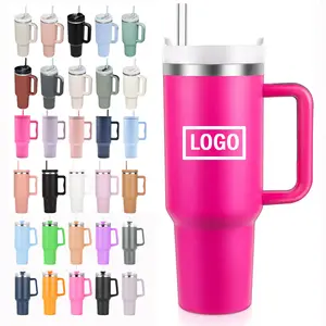 Top Selling Products 2024 Custom Travel Cups Stainless Steel 30oz 40oz Outdoor Coffee Mugs 40 oz Tumbler With Handle And Straw