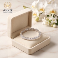 Bracelets Tennis de Luxe en Argent 925 Plaqué Or 18K avec Moissanite, Vente en Gros Usine, pour Hommes et Femmes
