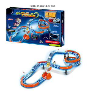 2025 pistas luminosas juguetes niños DIY montaje riel de alta velocidad control remoto vehículo juego pista de carreras eléctrica con <span class=keywords><strong>coches</strong></span> rc - Product Image 2