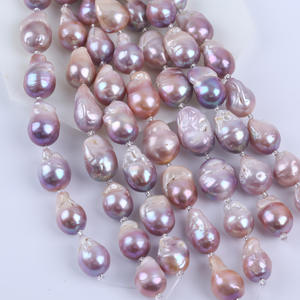 Zhuji Wholesale Natural <b>Freshwater</b> <b>Pearl</b> <b>Bracelet</b> DIY Jewelry 14-17mm Short Bar 18cm Purple Bead Loose <b>Pearls</b> for Creative - Product Image 3