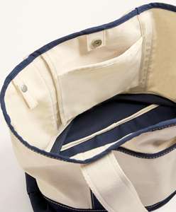 Borsa <span class=keywords><strong>Shopper</strong></span> in Tela con Chiusura a Bottoni, Design Personalizzato con Logo, per <span class=keywords><strong>Donna</strong></span>, con Tasche Interne ed Esterne - Product Image 4