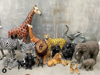 Sculpture en résine grandeur nature, statue d'animaux de la jungle artificielle, éléphants, tigres, zèbres, girafes, accessoires de fête, décorations