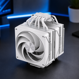 SilverStone FM620 Pro Bianco Dissipatore ad Aria a Doppia Torre per CPU con 6 Heat Pipe e Dissipatore a Saldatura a Riflusso per Case di Computer Desktop - Product Image 2