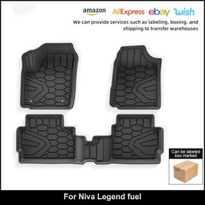 Tapetes de Piso y Revestimiento de Maletero de TPE Ecológicos Personalizados para LADA NIVA Legend, Tapetes Interiores para SUV Resistentes al Agua y a la Suciedad, Ajuste Preciso - Product Image 6