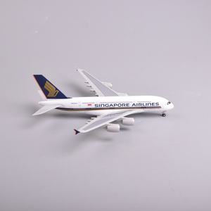 Modèle d'avion en métal moulé sous pression de 32 cm A380 Singapore Airlines avec lumières LED Jouets pour enfants Objets de collection culturels créatifs - Product Image 2