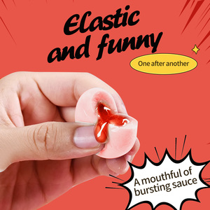 Caramelos al Por Mayor de Marca Propia Personalizada, Gomitas en Forma de Ojos, Dulces Suaves y Patrón de Pelota, Golosinas Halal Rellenas de Mermelada, Juguete de Dulce para Niños ODM - Product Image 4