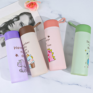 Nuova Tazza d'Acqua in Vetro a Doppio Strato Colorata, con Cordino Cartoon, Regalo Promozionale con Logo, Antiurto, Bottiglia Portatile all'Ingrosso - Product Image 4
