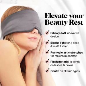 Masque de sommeil en satin de soie personnalisé avec logo, épais, occultant, à sangle réglable, adapté au sommeil sur le côté - Product Image 2