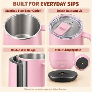 Titanium Smart <b>Warmer</b> Mug UV Purifier Insulated Stainless Steel Cup 500 mL Temperature Control Drinkware for Office Travel - Product Image 3