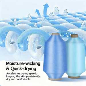 Fil extensible en nylon multifonctionnel 70D/2 Séchage rapide Anti-boulochage Évacuation de l'humidité Refroidissement Haute élasticité Nylon 6 Type - Product Image 4