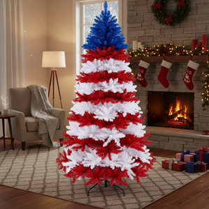 Albero di natale artificiale di 7.5 piedi con luci a LED bianche calde prodotto alberi di Natale - Product Image 3