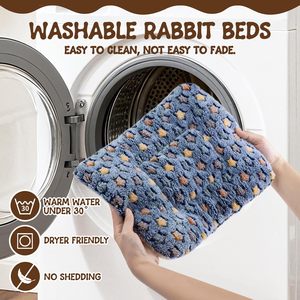 <span class=keywords><strong>2</strong></span> tapis de lit rectangulaires lavables pour cochon d'Inde et lapin, coussin chaud pour petits animaux, tapis de lit pour chinchilla, hérisson, furet, lit d'hiver pour animaux de compagnie - Product Image 5