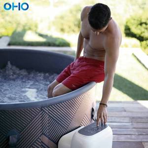 Spa Hinchable para 4 Personas Adultos y Niños, Jacuzzi para Fiestas Familiares, Bañera de Hidromasaje para Hogar y Exterior, Piscina Redonda - Product Image 2