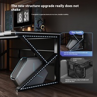 Bureau d'ordinateur moderne extensible, style e-sport, table de travail pour étudiant, chambre à coucher, maison, panneau simple, table d'étude pour étudiant, chaise