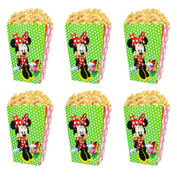 Petites boîtes pliables manuelles mignonnes pour popcorn et nuggets de poulet, fournitures pour fêtes d'anniversaire d'enfants, décorations pour la Saint-Valentin