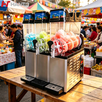 Machine à slushie à affichage numérique, trois réservoirs, compresseur durable, pour boissons glacées, maintient un effet de réfrigération stable