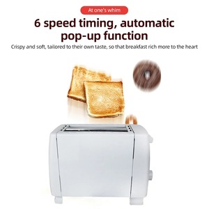 Nueva tostadora multifunción automática portátil para el hogar 2 rebanadas horno tostado desayuno Spit Driver Mini Sandwich <span class=keywords><strong>Machine</strong></span> temporizado - Product Image 6