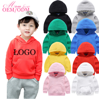 Vêtements Enfant Personnalisables Logo Sweatshirts à Capuche Garçons Tout-Petits Couleur Unie Col Rond Pull Oversize Molleton Coton