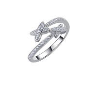 Bague Moissanite en Verre Plaqué Or, Double Nœud Croisé, Création de Laboratoire, Luxe Léger, Torsadée Ouverte, pour Femme, Anniversaire