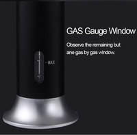 Torche à souder multifonction rechargeable GF-907A, torche à flamme réglable au butane avec fenêtre de niveau de carburant visible