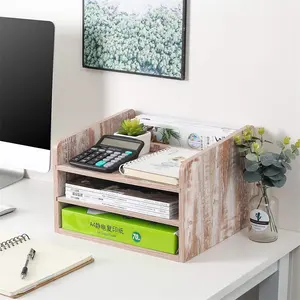 Tray Computer Laptop Table Rack Desktop Stands Desktop Laptop Wooden Stand Holder Wooden PC Monitor Riser