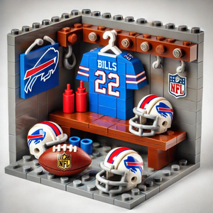 Set di Blocchi da Costruzione Educativi in Plastica con Diorama in Scala <span class=keywords><strong>1</strong></span>:12 della Spogliatoio di una Squadra di Football Americano - Product Image 4