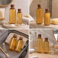 Botellas de Plástico PET Transparentes de 125 ml y 250 ml, Forma Redonda, con Tapa de Rosca, para Lociones, Champú, Gel de Ducha para Bebés, Pedido Mínimo