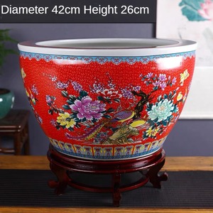 Modern Stylish Four-Sided Design <strong>Fish</strong> Dragon Glazed Ceramic Garden <strong>Pot</strong> Hand Painted Classical Style Customizable Flower Home - Product Image 6