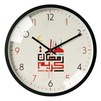 Horloges murales islamiques traditionnelles en quartz personnalisées en gros OEM/ODM, heure de prière, design islamique Azan