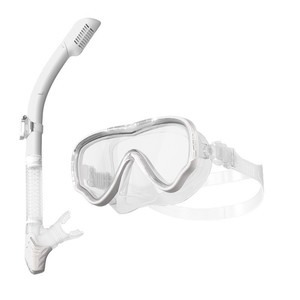 Masque de plongée et tuba avec lentille en verre trempé anti-buée pour adultes, sports nautiques, ajustement universel - Product Image 1