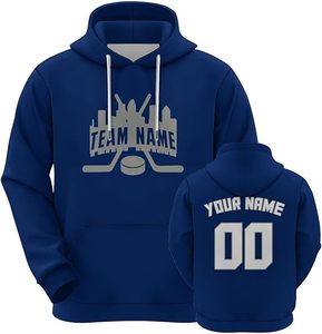 <span class=keywords><strong>Sudaderas</strong></span> con Capucha de Hockey Personalizadas, Diseña Tu Propio Nombre del Equipo y Número, Sudadera con Capucha para Hombres, Mujeres y Jóvenes, Regalo de Hockey Personalizado - Product Image 1